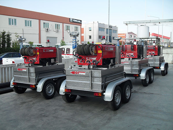 rotfire RD serisi r&ouml;mork &ccedil;ift torsyonlu y&uuml;ksek basincli yangina ilk m&uuml;dahale sistemi fire fighting