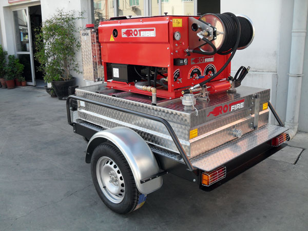 rotfire d30-17 rs tektorsyonlu r&ouml;morklu yangına ilk m&uuml;dahale sistemi fire extinguisher treyler 