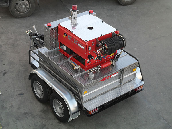 rotfire RD serisi r&ouml;mork &ccedil;ift torsyonlu y&uuml;ksek basincli yangina ilk m&uuml;dahale sistemi fire fighting trayler
